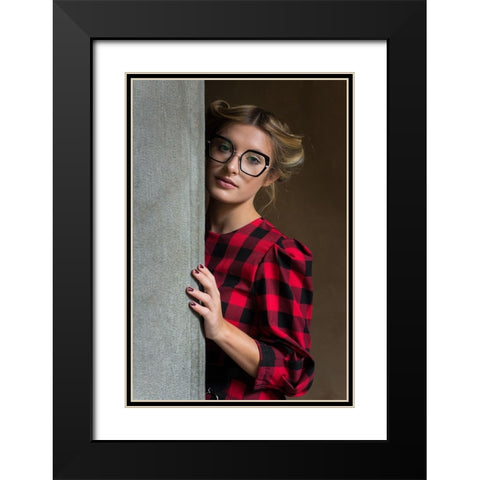 Shyness And Sensuality Black Modern Wood Framed Art Print with Double Matting by Rampinelli, Roberto