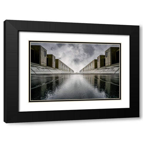 The Future Black Modern Wood Framed Art Print with Double Matting by Louwen, Fred
