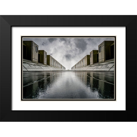 The Future Black Modern Wood Framed Art Print with Double Matting by Louwen, Fred