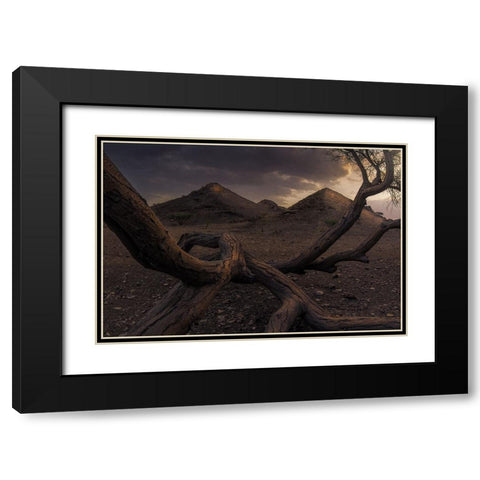 Guide Me To The Light Black Modern Wood Framed Art Print with Double Matting by Sulaiman Alshehhi, Ahmed