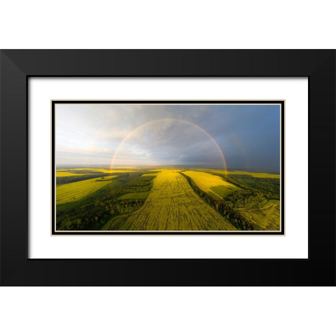 An Exotic Look At The Rainbow Black Modern Wood Framed Art Print with Double Matting by Doronin, Dmitry