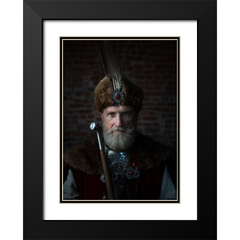 Magnate Black Modern Wood Framed Art Print with Double Matting by Miroslaw