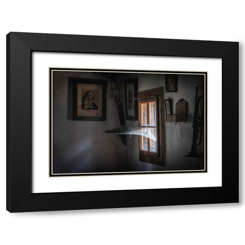 Past Time Black Modern Wood Framed Art Print with Double Matting by Mihailowitsch, Pia