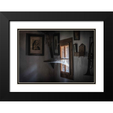 Past Time Black Modern Wood Framed Art Print with Double Matting by Mihailowitsch, Pia