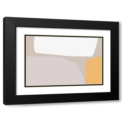 Abstractions No 2 Black Modern Wood Framed Art Print with Double Matting by uplusmestudio