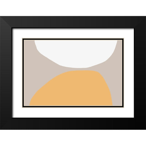 Abstractions No 3 Black Modern Wood Framed Art Print with Double Matting by uplusmestudio