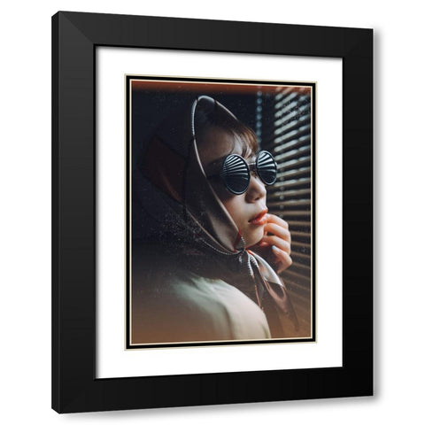 My Eyes Black Modern Wood Framed Art Print with Double Matting by H112O1