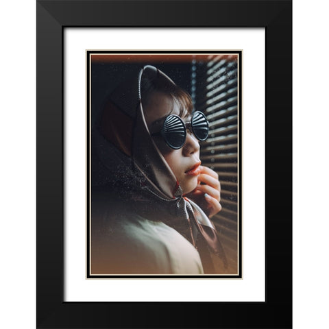My Eyes Black Modern Wood Framed Art Print with Double Matting by H112O1