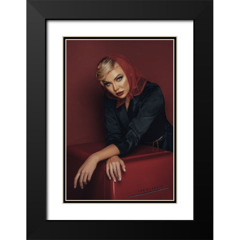 Red Scarf! Black Modern Wood Framed Art Print with Double Matting by Behzadi Boroujeni, Amir