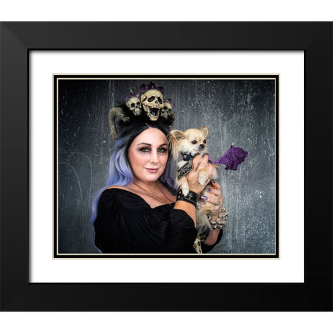 Beware Of The Dragon Black Modern Wood Framed Art Print with Double Matting by Springgay, Daniel