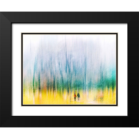 Accompany Black Modern Wood Framed Art Print with Double Matting by Lammakmak