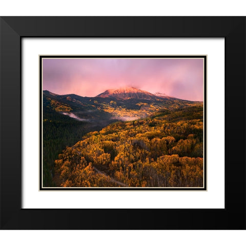 Concert Of Fall Black Modern Wood Framed Art Print with Double Matting by Fan, John