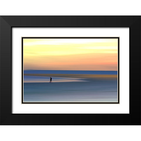 Childhood Black Modern Wood Framed Art Print with Double Matting by Zielinska, Barbara