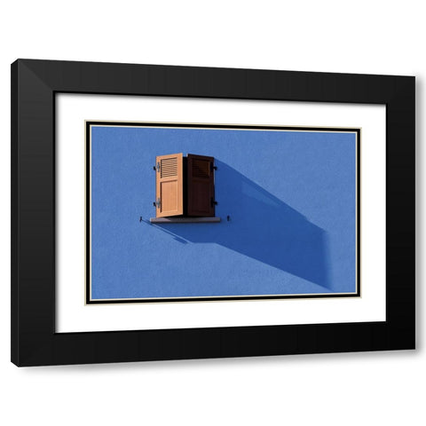 Long Shadow Black Modern Wood Framed Art Print with Double Matting by Marcel, Streiff