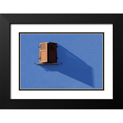 Long Shadow Black Modern Wood Framed Art Print with Double Matting by Marcel, Streiff