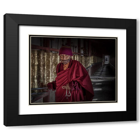 The Power Of Faith Black Modern Wood Framed Art Print with Double Matting by Yu Wu, Irene