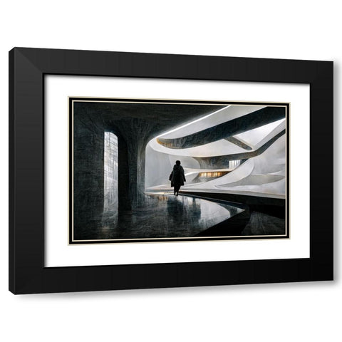 The Passage Black Modern Wood Framed Art Print with Double Matting by Stalmans, Luc