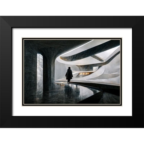 The Passage Black Modern Wood Framed Art Print with Double Matting by Stalmans, Luc