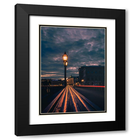 Stockholm Black Modern Wood Framed Art Print with Double Matting by Kleimann, Stephanie