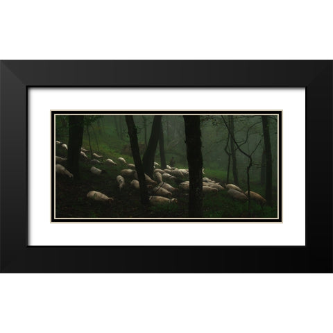 On The Way Home Black Modern Wood Framed Art Print with Double Matting by Arabzadeh, Abbas