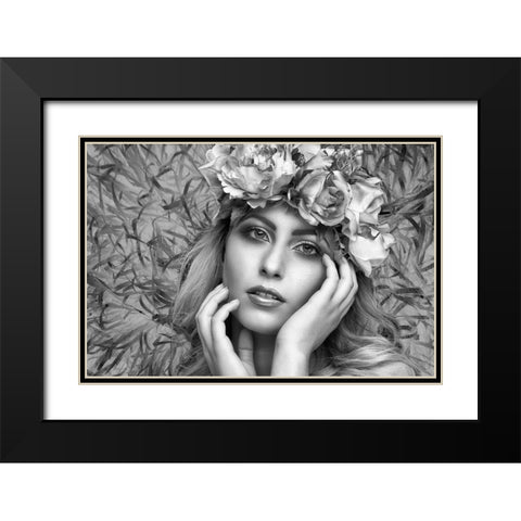 Summer Dream Black Modern Wood Framed Art Print with Double Matting by Watkins, Carmen