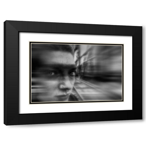 Untitled Black Modern Wood Framed Art Print with Double Matting by Hermann, Steve