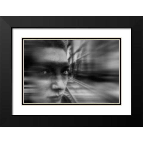Untitled Black Modern Wood Framed Art Print with Double Matting by Hermann, Steve