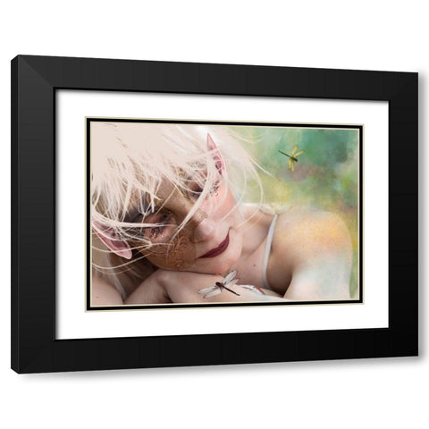 Sen Elfa... Black Modern Wood Framed Art Print with Double Matting by Calkosinska-Kajzer, Ewa