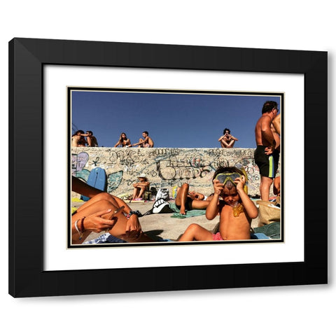 The Wall Black Modern Wood Framed Art Print with Double Matting by Grifantini, Lorenzo
