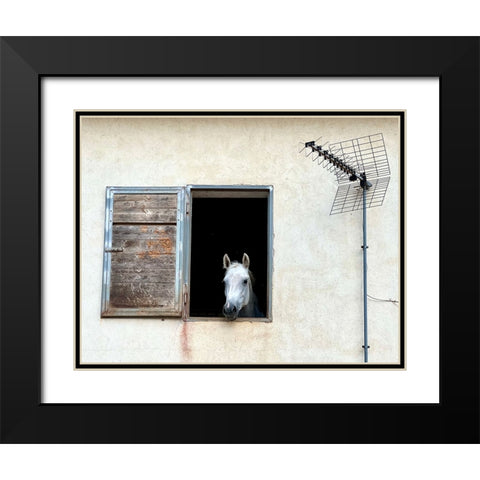 The window Black Modern Wood Framed Art Print with Double Matting by Grifantini, Lorenzo