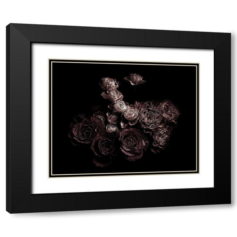 Roses Black Modern Wood Framed Art Print with Double Matting by Julie, Angel
