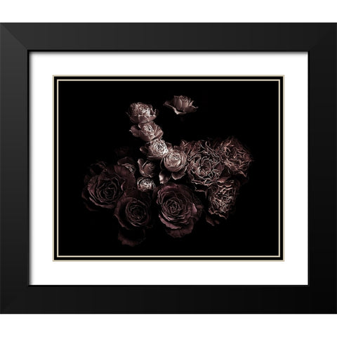 Roses Black Modern Wood Framed Art Print with Double Matting by Julie, Angel