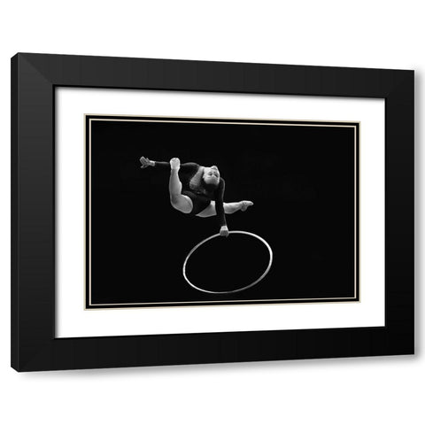 Flying Black Modern Wood Framed Art Print with Double Matting by Li, Rob