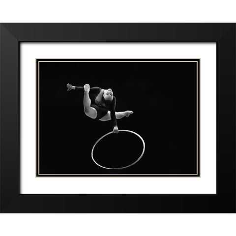 Flying Black Modern Wood Framed Art Print with Double Matting by Li, Rob