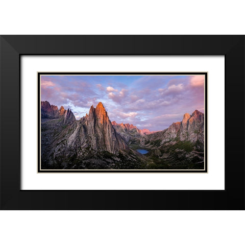 The First Light Black Modern Wood Framed Art Print with Double Matting by Yu Wu, Irene