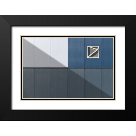 Diagonally Black Modern Wood Framed Art Print with Double Matting by Comari, Andrea