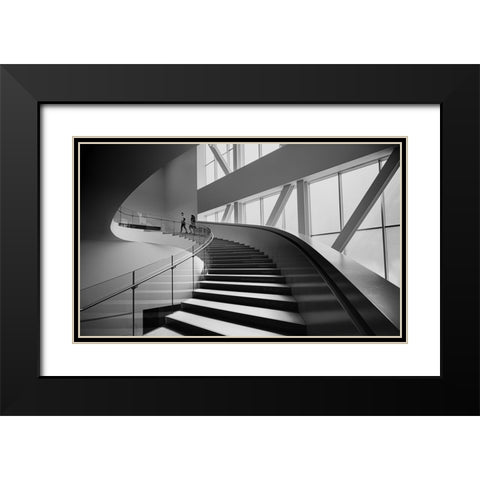 Quebec Art Museum Black Modern Wood Framed Art Print with Double Matting by Gu, Sheena