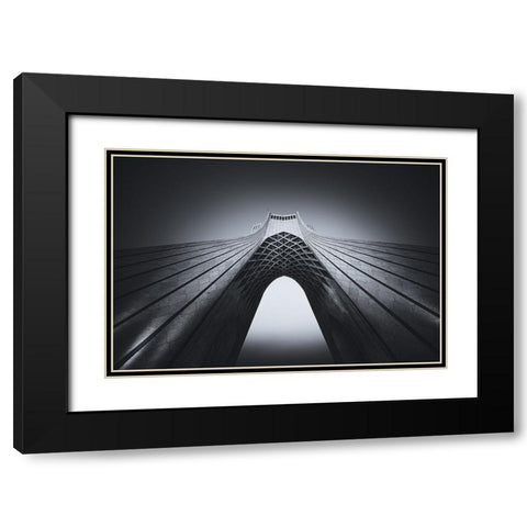 Azadi Tower Black Modern Wood Framed Art Print with Double Matting by Tagliarino, Marco
