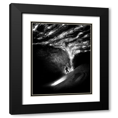 Salt Black Modern Wood Framed Art Print with Double Matting by Aurelian
