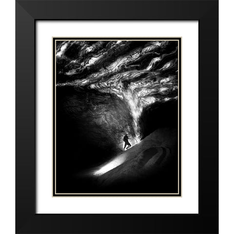 Salt Black Modern Wood Framed Art Print with Double Matting by Aurelian