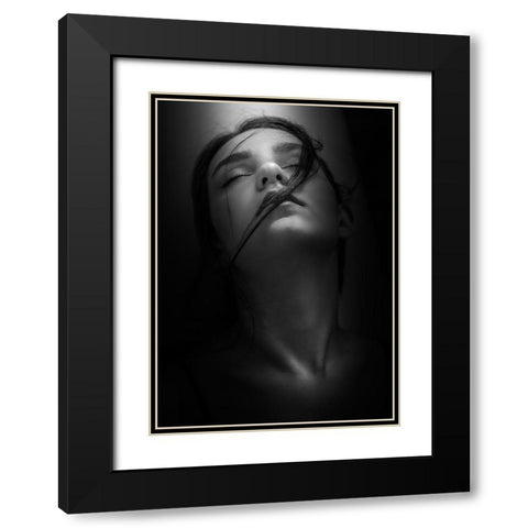 Ritratto Di Elisabetta Black Modern Wood Framed Art Print with Double Matting by Fidanza, Toni