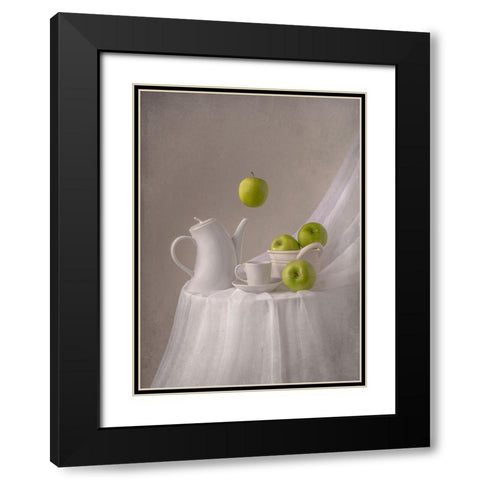 Magic Apples Black Modern Wood Framed Art Print with Double Matting by Perfoncio, Margareth