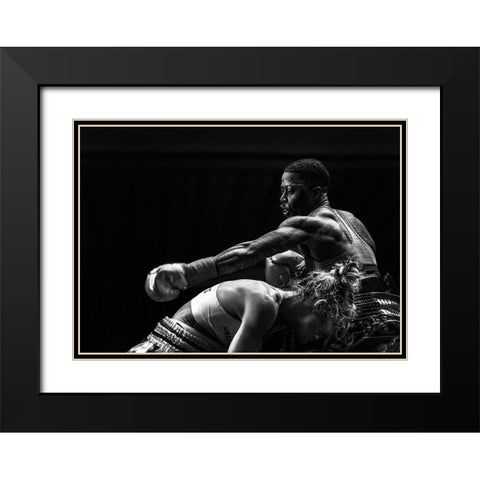Attack A Avoid Black Modern Wood Framed Art Print with Double Matting by Fu, Molly