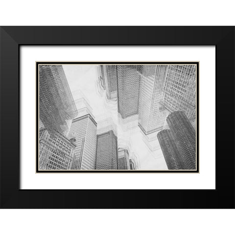 densification of the City Black Modern Wood Framed Art Print with Double Matting by Schleicher-Schwarz, Roswitha