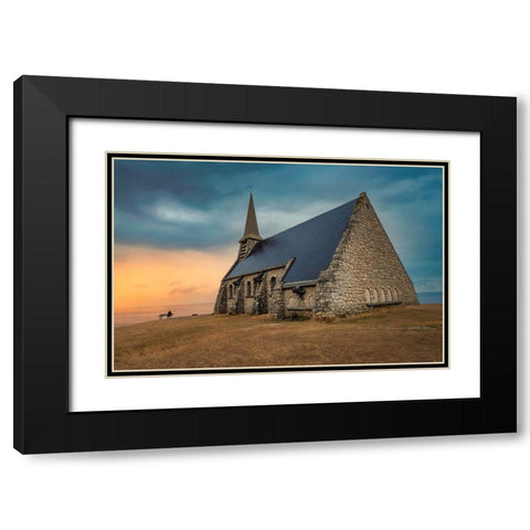 Chapelle Black Modern Wood Framed Art Print with Double Matting by Ehrlich, Amir