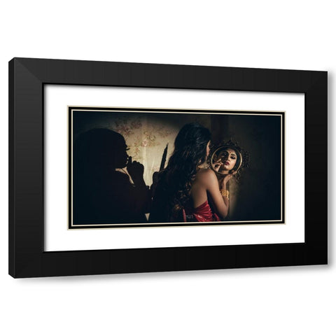 Shadow Black Modern Wood Framed Art Print with Double Matting by Das, Prithul