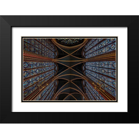 Chapel Black Modern Wood Framed Art Print with Double Matting by Marin, Rodrigo