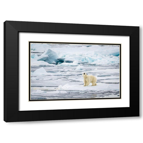 The Hunt - What Can I Smell? Black Modern Wood Framed Art Print with Double Matting by Lewis-Bevan, Wyn