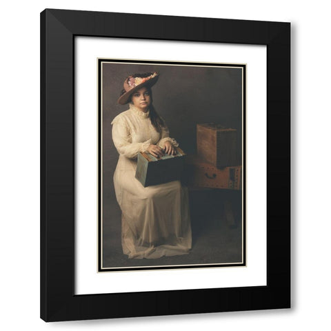 Time Travel Black Modern Wood Framed Art Print with Double Matting by Kiral, Cicek