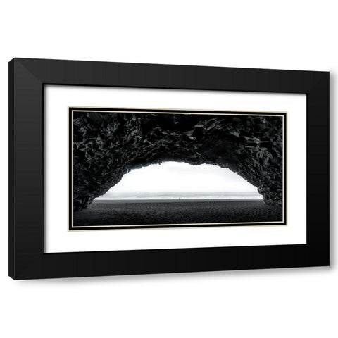 Black Lonely Black Modern Wood Framed Art Print with Double Matting by Zhen Yu, James